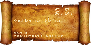 Rechtorisz Dóra névjegykártya